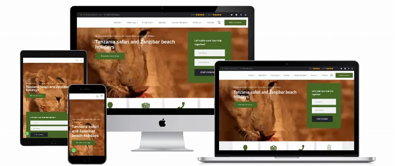 Best Safari Website Design in Tanzania